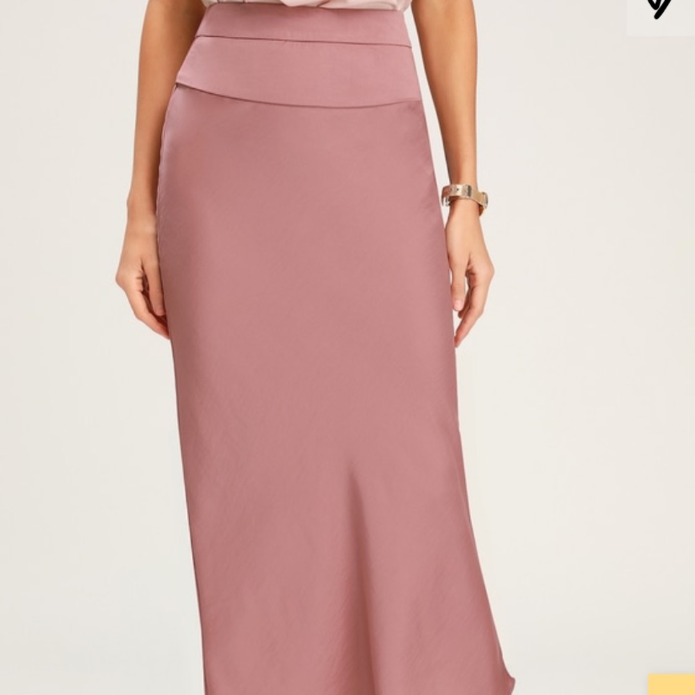 Free People lavender silk slip skirt